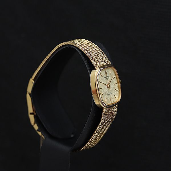 セイコー エクセリーヌ 稼働品 ゴールド スクエア 美品 1221-5410 セイコー SEIKO エクセリーヌ 腕時計 ゴールド 1221-5010 クォーツ