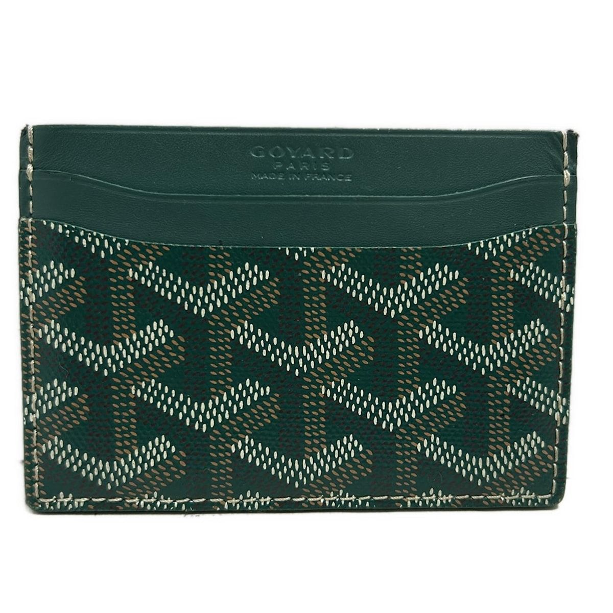 GOYARD ゴヤール カードケース - ダークグリーン×ベージュ×マルチ レザー