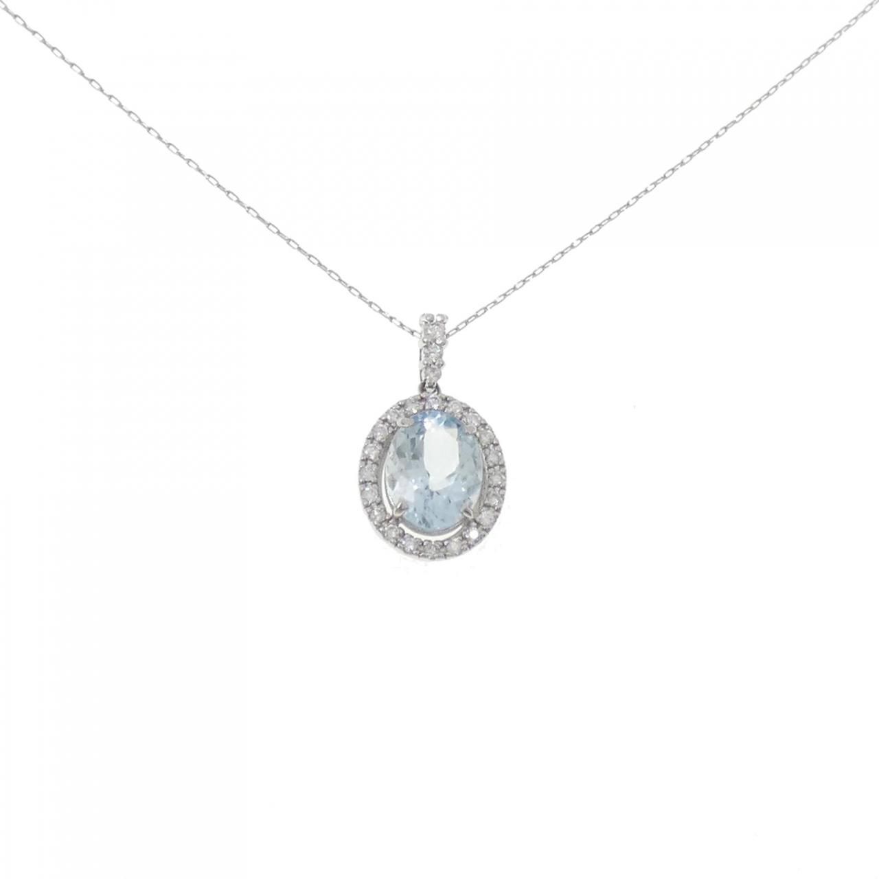 新品】PT900 アクアマリン ネックレス 1.56CT - メルカリ 