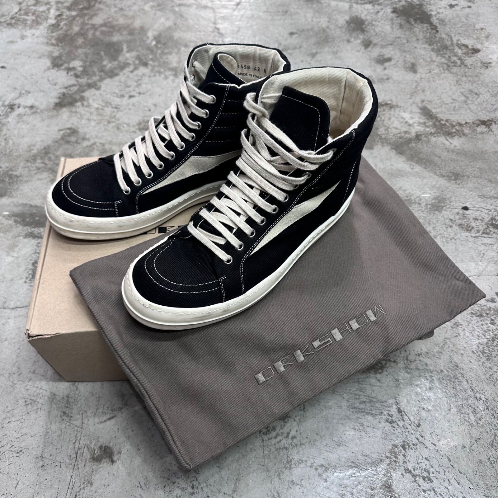 参考上代104500円 DRKSHDW VINTAGE HIGH SNEAKS キャンバス 