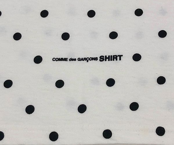 SUPREME×COMME des GARCONS SHIRT 12SS Polka Dot ミラー Box Logo Tee Ｔシャツ 白×黒 サイズL 正規品 / 25722