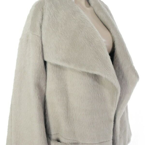 75%OFF 訳あり メイメイジェイ MEIMEI J コート 40 ECO149 Mサイズ ベージュ レディース ロングコート ファー シャギーロングコート アウター イタリア製 NICORILABO_COM