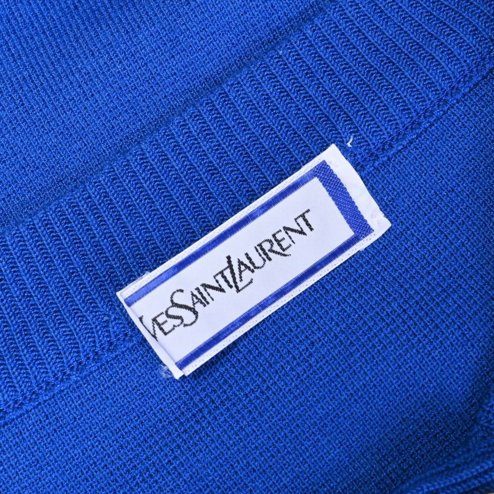 SAINT LAURENT - Yves Saint Laurent レーヨン混 スタッズ ロゴ カーディガン Yves Saint Laurent レーヨン混 スタッズ ロゴ カーディガン