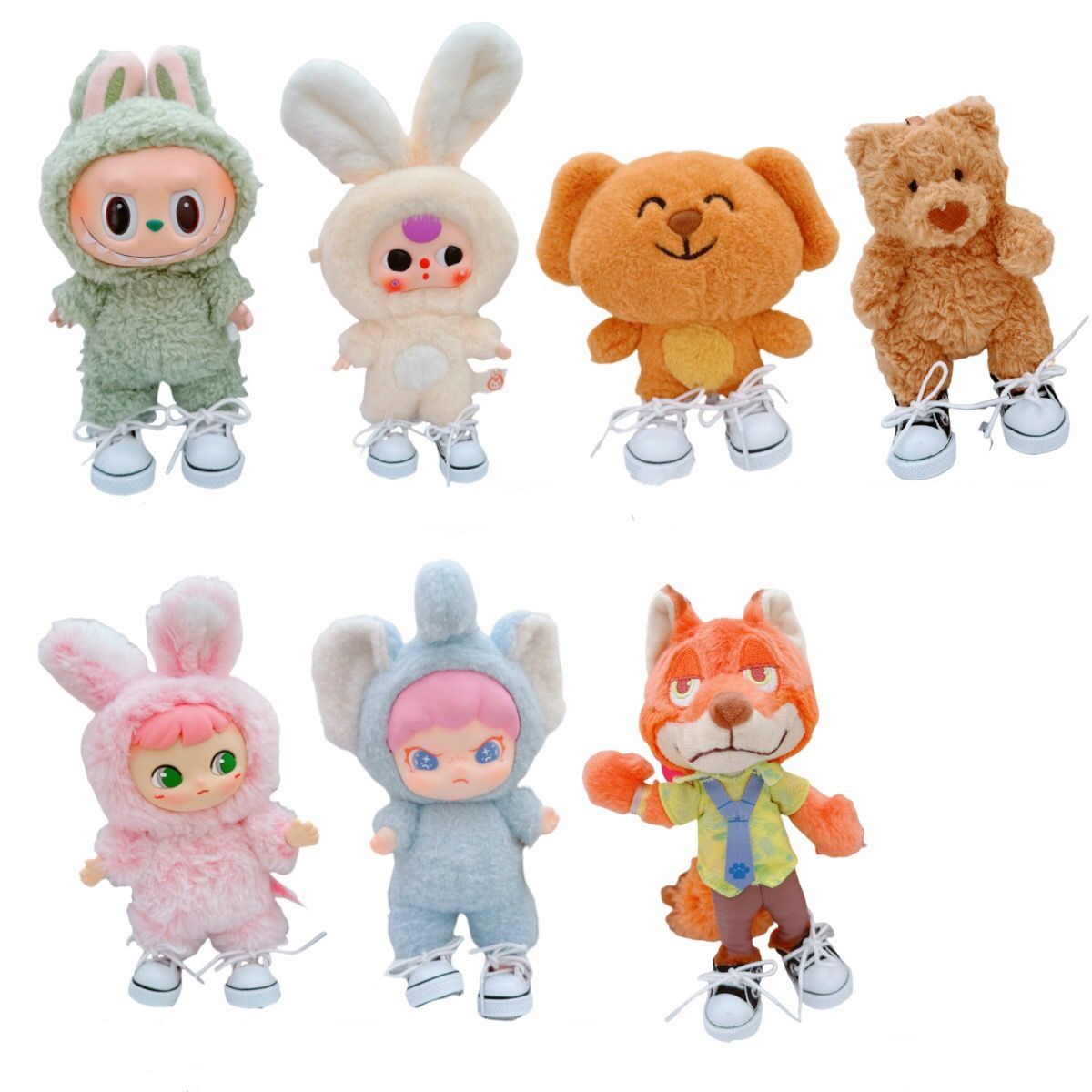 ピンク スニーカー 靴 labubu キーホルダー ぬいぐるみ 服 ぬい