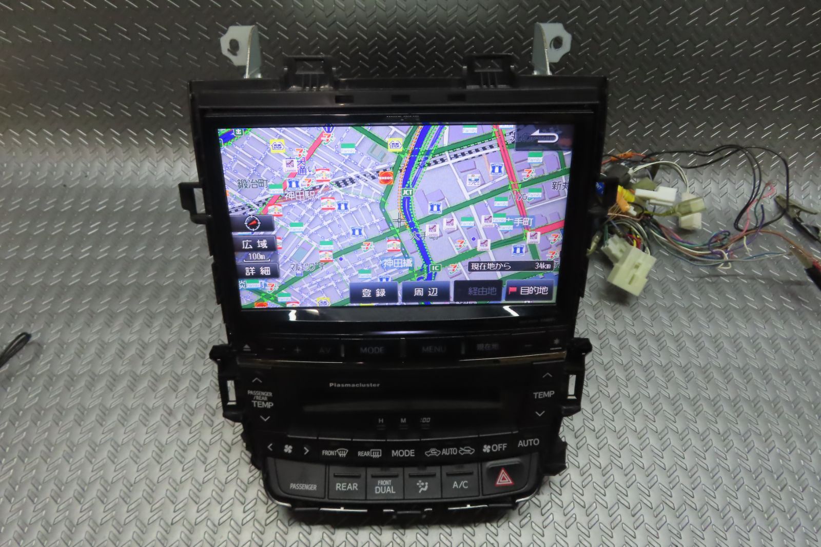 完動品保証付 W6458|アルパイン メモリーナビ EX009V ヴェルファイア アルファード20系 TV地デジフルセグ内蔵 配線セット付