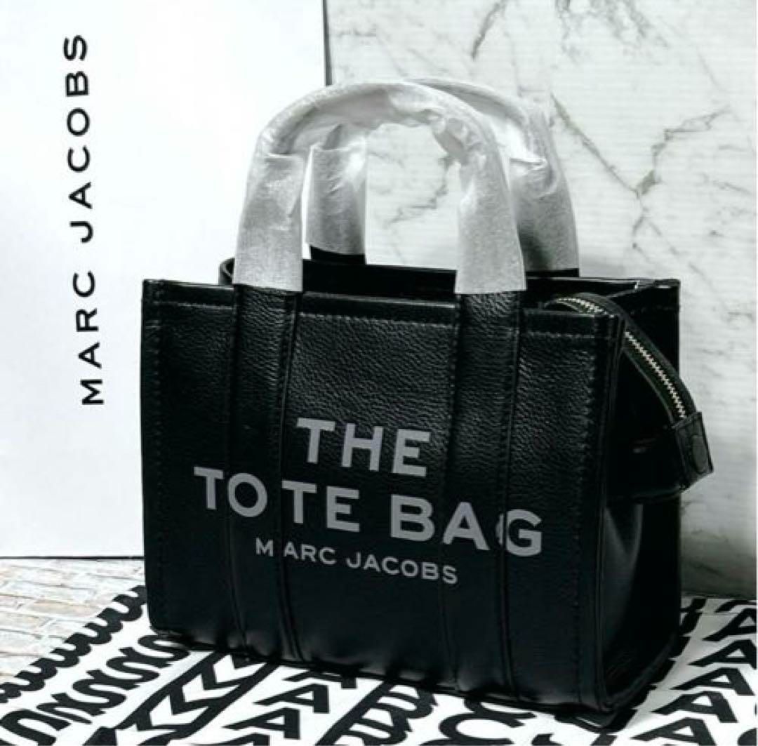 新品︎MARC JACOBS ミニ トートバッグレザー ブラック - メルカリ