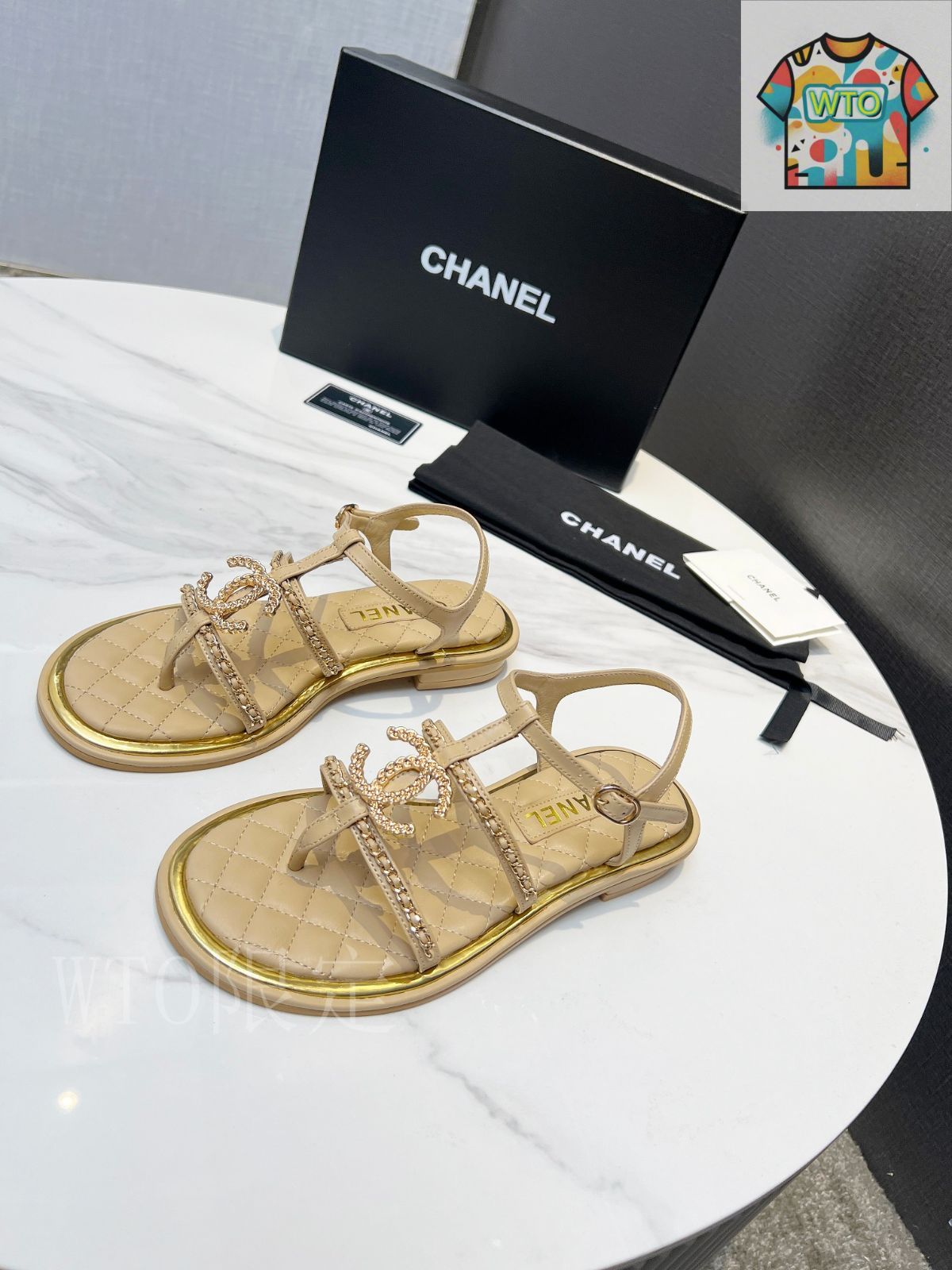 ヴィンテージ☆Chanel☆シャネル☆アンクルストラップ サンダル CHANEL アンクルストラップサンダル02-3 - メルカリ