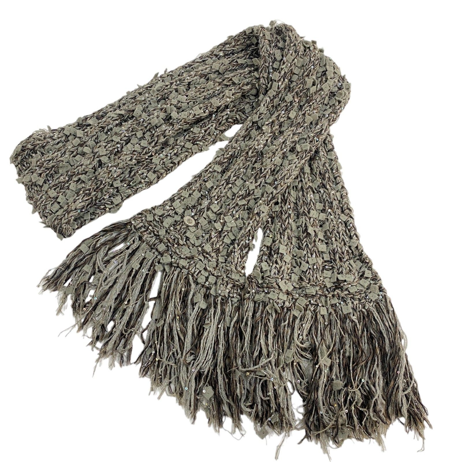 シャネル CHANEL レディース スパンコール マフラー カシミヤ - メルカリ 