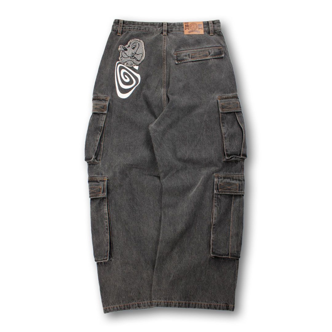 ガルフィー GALFY ぐるグニャデニムカーゴ 153074 BLACK BLUE BROWN 