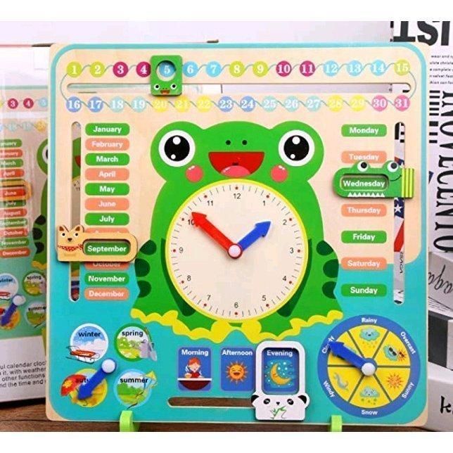 知育玩具 幼児子供 木製 数学力アップ カレンダー 早教 英語 時間認識 おもちゃ 誕生日 プレゼントクリスマス 入園 お祝い 贈り物 知育 新年 子供 お歳暮