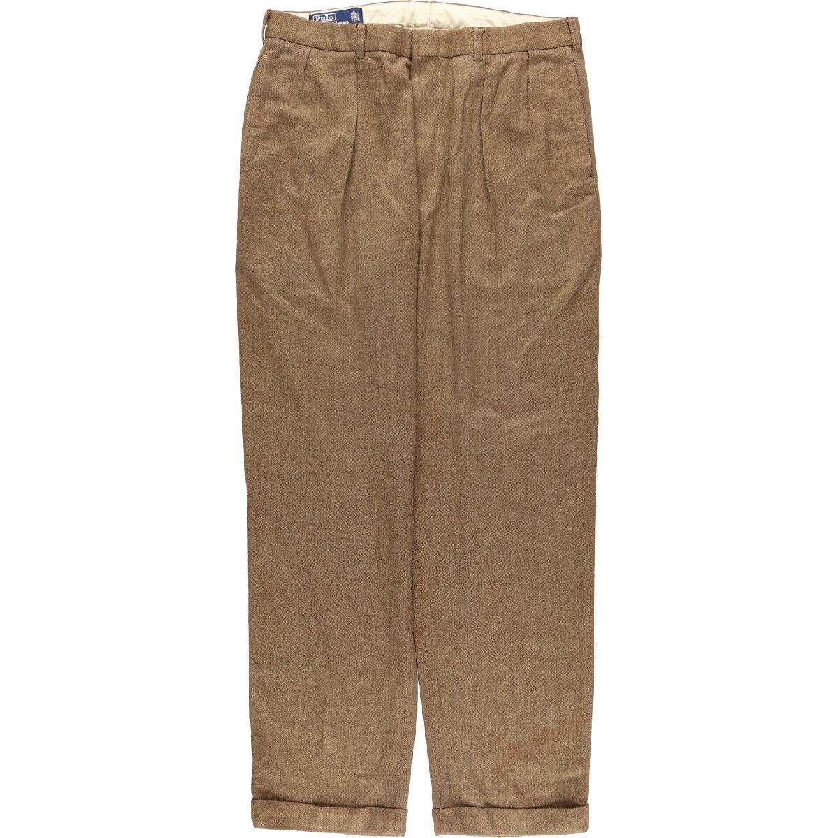 古着 ラルフローレン Ralph Lauren POLO by Ralph Lauren ツータック スラックス ワイドパンツ メンズw34相当|eaa585448