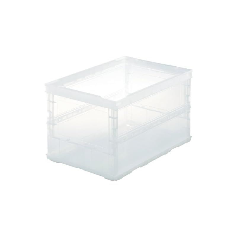 トラスコ中山 TRUSCO 薄型折りたたみコンテナスケル 収納ケース 収納ボックス透明 50L 5個 ケース販売 TSKO50B