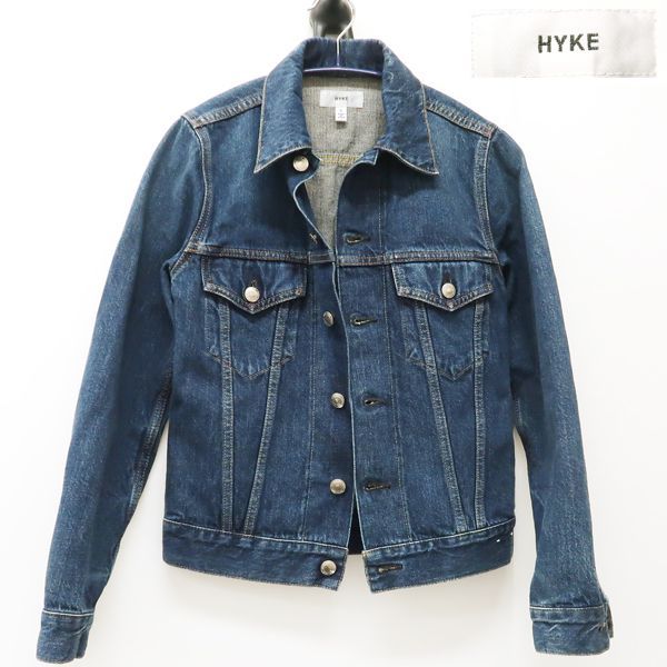 HYKE デニムジャケット Type3 タイトフィット #1 USEDWASH