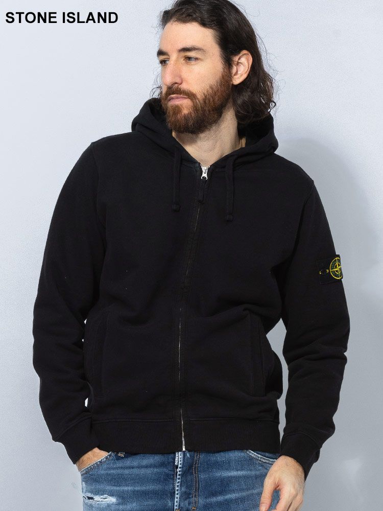 STONE ISLAND (ストーンアイランド) 裏起毛 ロゴパッチ フルジップ 