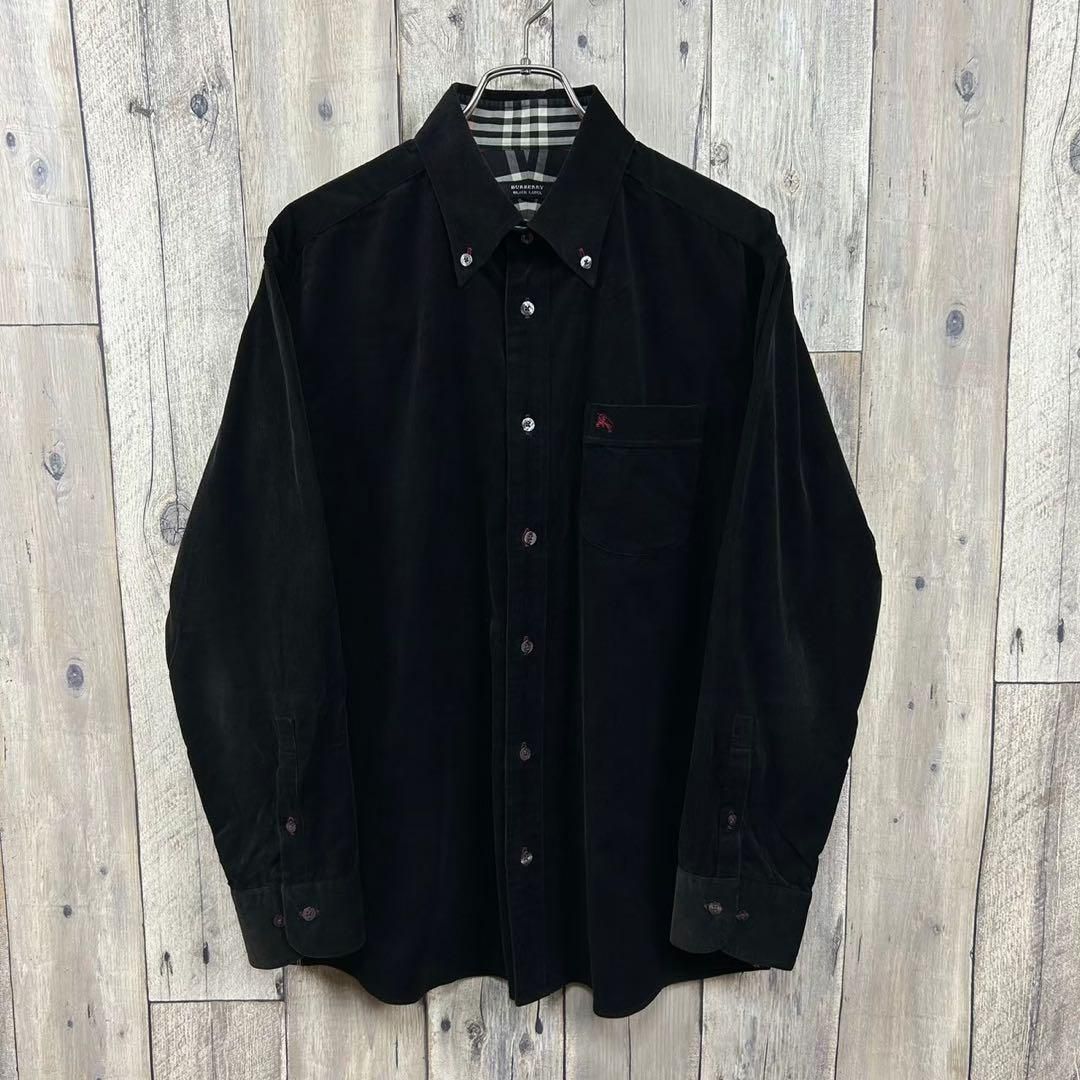BURBERRY BLACK LABEL バーバリー コーデュロイ ドレスシャツ