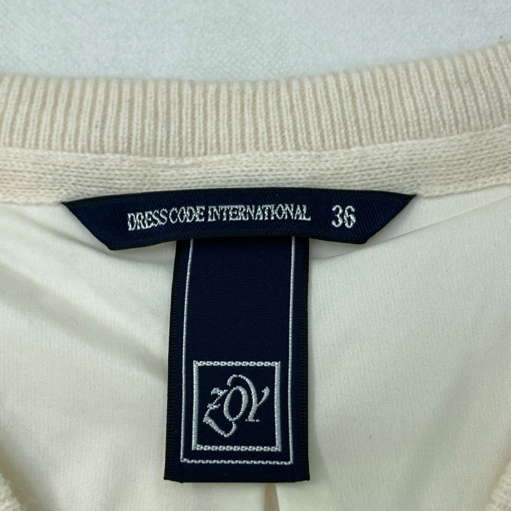 サイズ：36 ZOY ゾーイ 裏地付 カシミヤ混 ニットセーター ホワイト系