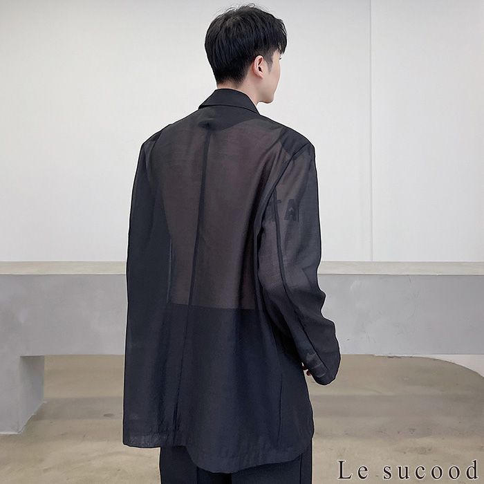 Le sucood オーガンザーシースルージャケット シアージャケット 