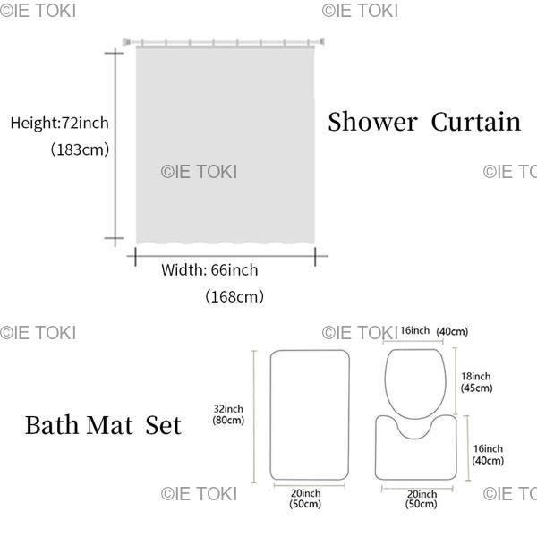 古代エジプトのパピルスシャワーカーテンセットノンスリップラトイレ蓋カバーとバスマット防水浴室のカーテン
