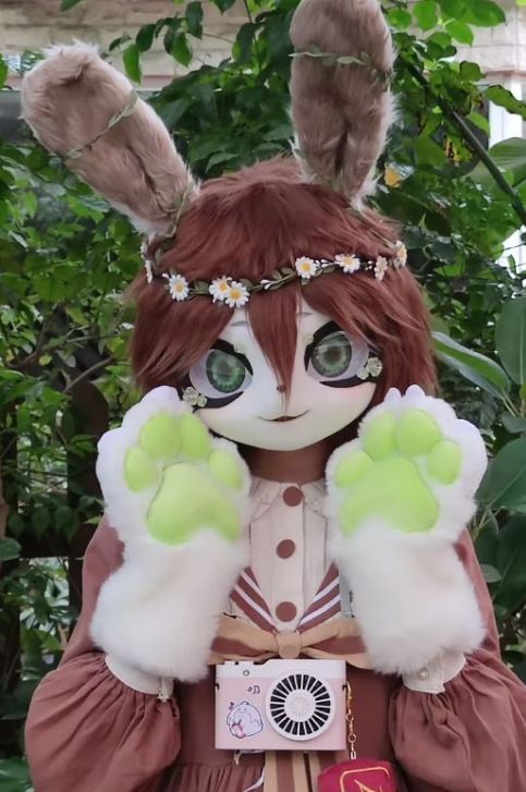 着ぐるみヘッド kigurumi NO.58 猫 ツインテール ファースーツ 全頭