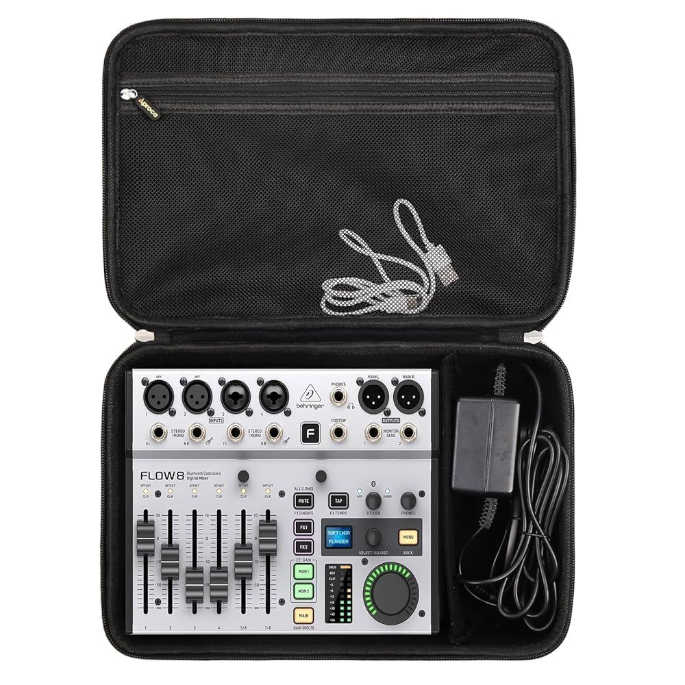 Aproca ハードストレージトラベルケース Behringer FLOW 8 | Xenyx 802 8入力デジタルミキサーに適合
