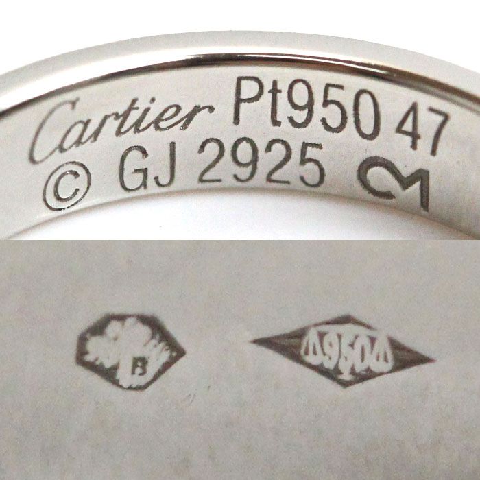 CARTIER カルティエ Pt950プラチナ ミニラブ リング・指輪