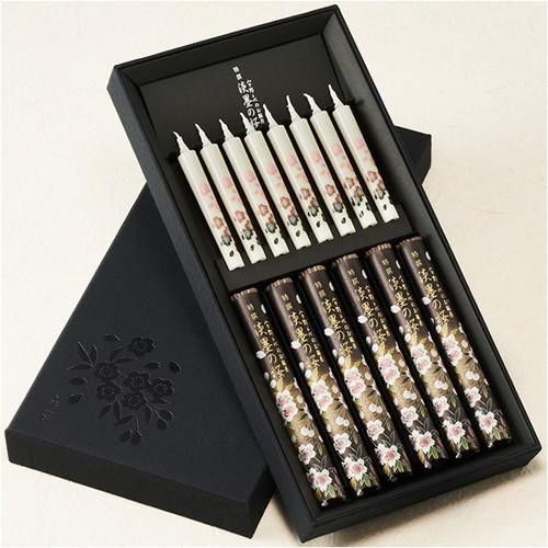 日本香堂 宇野千代のお線香 特撰淡墨の桜 絵ローソクセット 37119