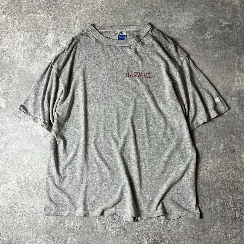 雰囲気系 90s USA製 Champion HARVARD カレッジ プリント 半袖 Tシャツ ...