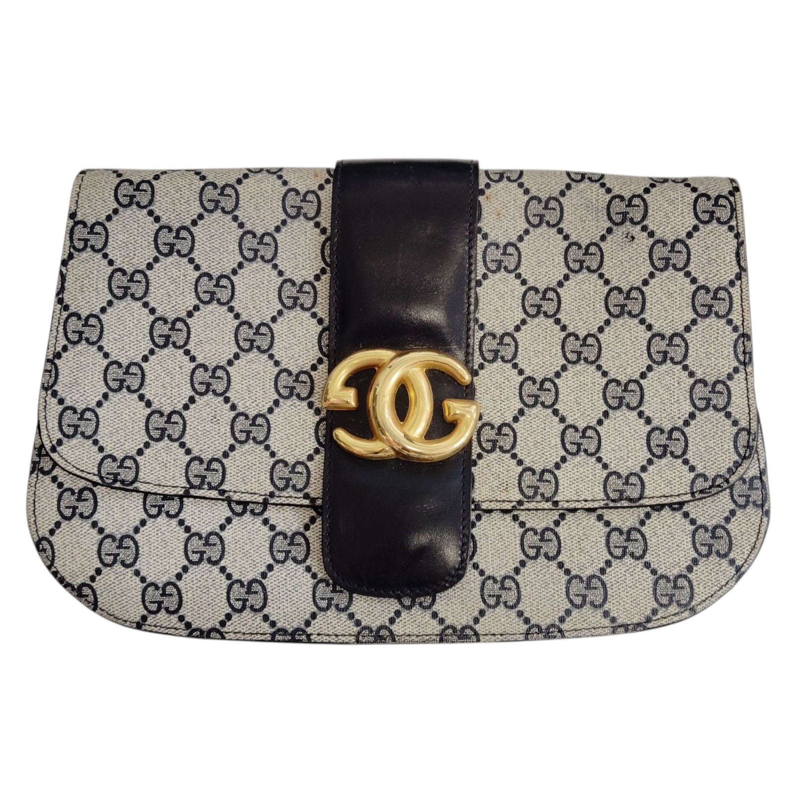中古品】GUCCI オールドグッチ クラッチバッグ GGスプリーム