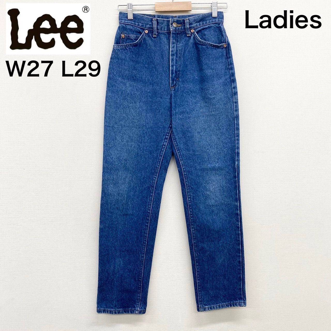 無し実寸レディース US リー Lee デニム パンツ テーパード サイズ：W27 L29 インディゴ