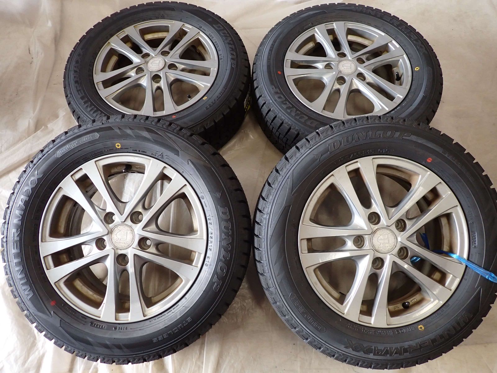 冬 製 4本SET 会社宛 195 65R15×6J 91S ダンロップ WINTER MAXX WM02 アルミ ステップ アクセラ ヴォクシー NO D6433 FFCRYSTALESIA_COM