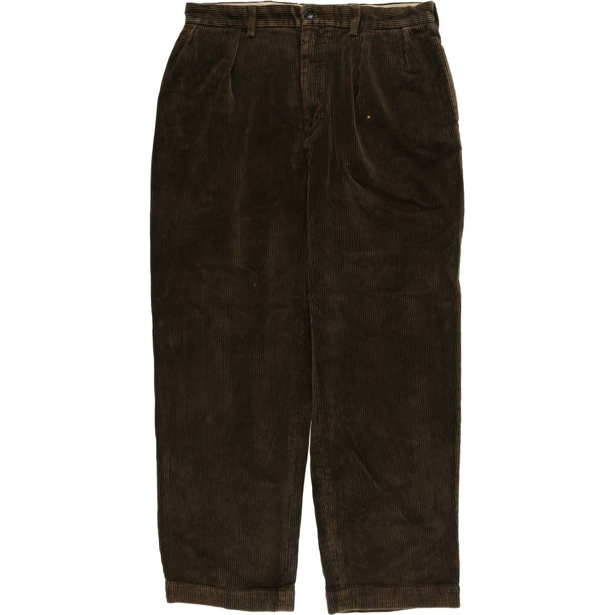 古着 ラルフローレン Ralph Lauren POLO by Ralph Lauren ANDREW PANT ツータック 太畝 コーデュロイパンツ メンズw35相当|eaa587449
