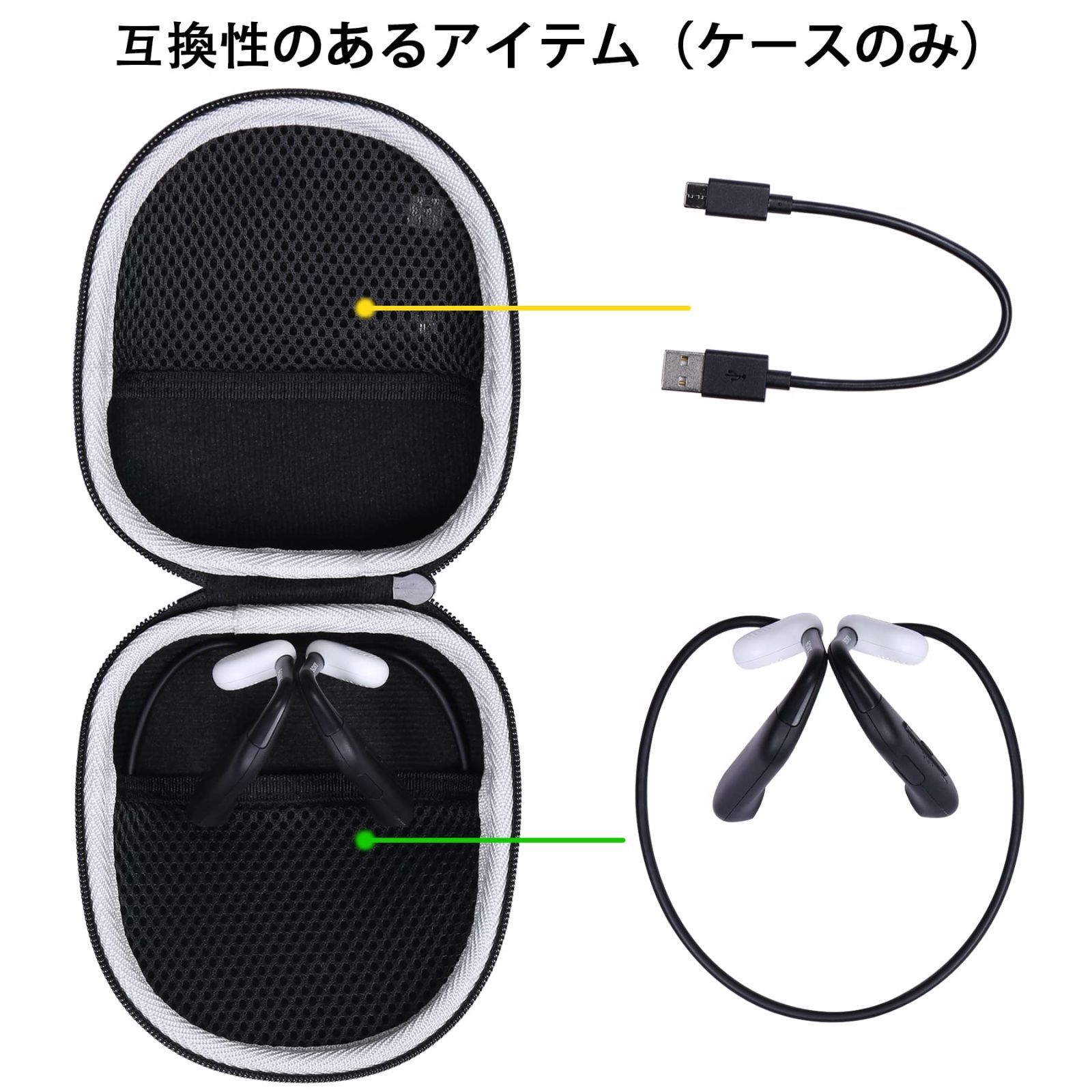 新着商品】【Aenllosi 専用収納ケース】互換品 ソニー Sony Float Run WI-OE610ワイヤレスイヤホン 骨伝導（ケースのみ）  - メルカリ