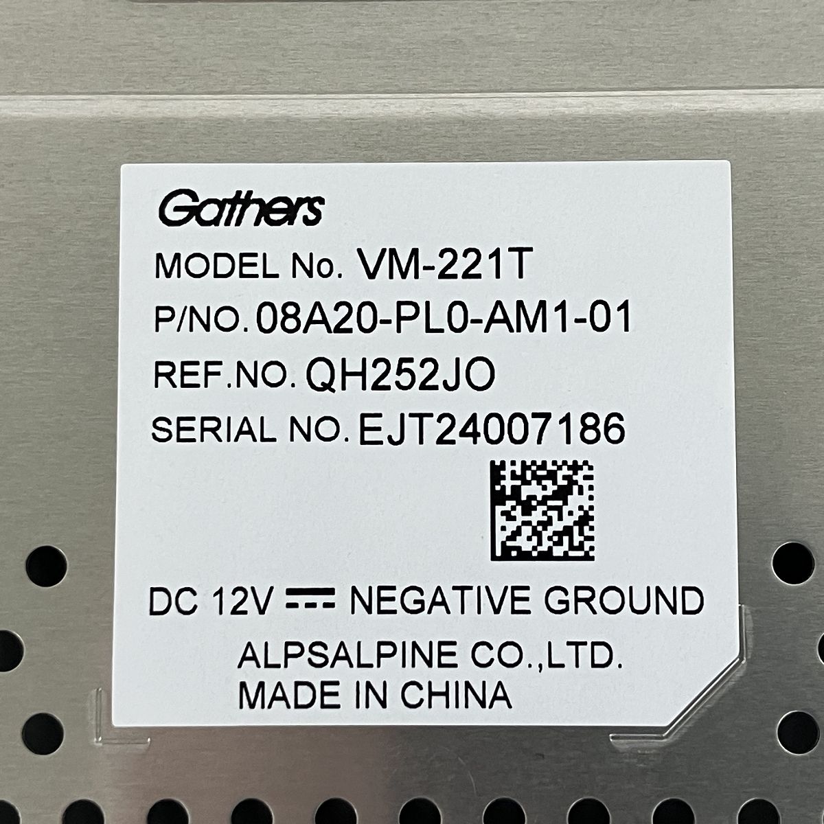 統合的な Gathers VM-221T リア席モニター HONDA ホンダ 純正 10.1インチ Y10312717 在庫商品