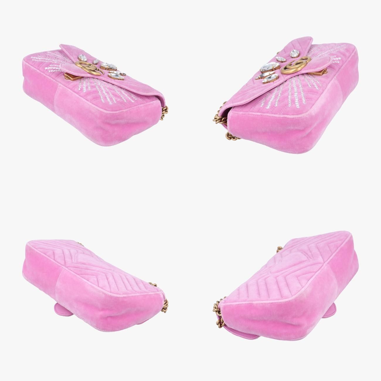 グッチGucciGGマーモントピンクベロア443497B024246256