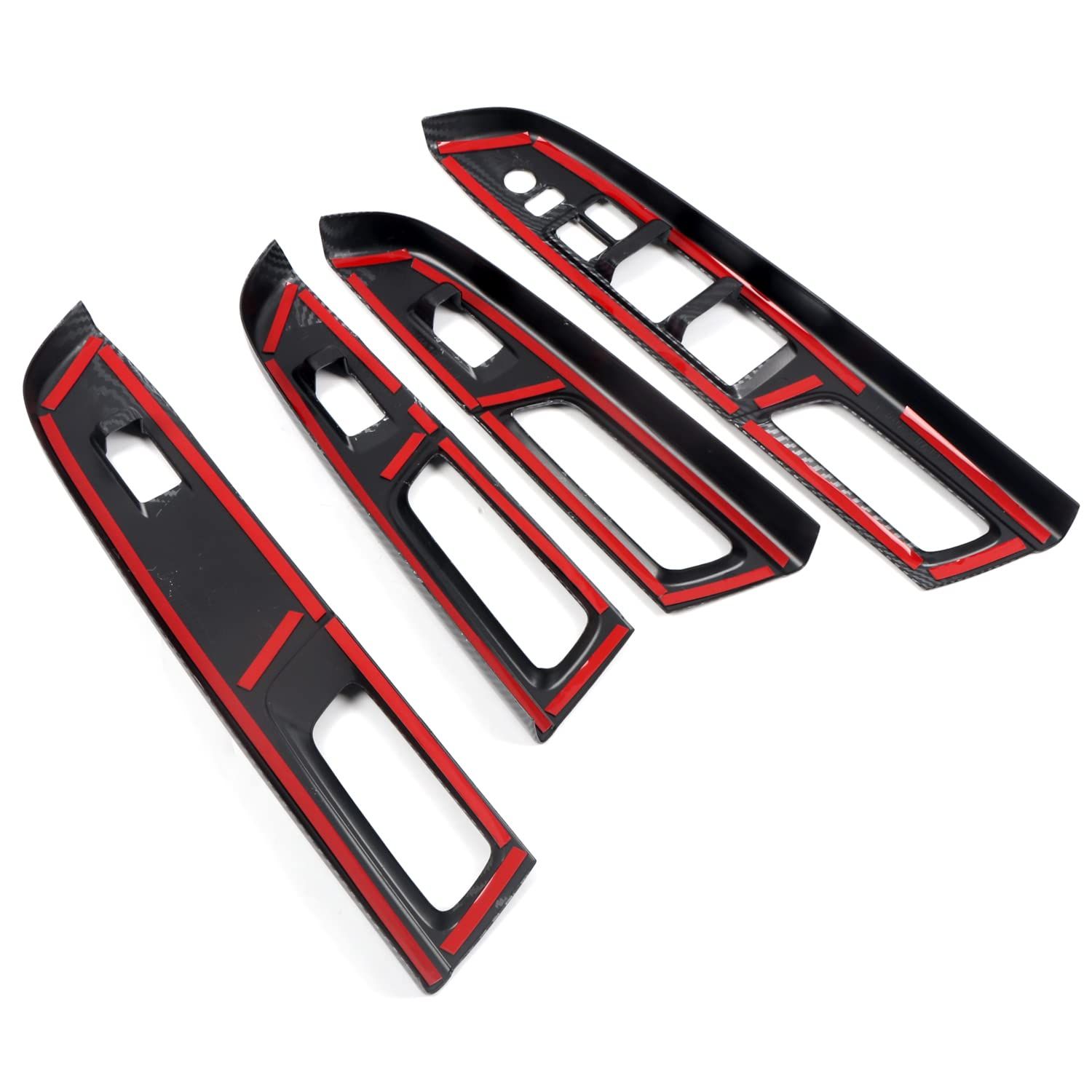 HIGH FLYING スバル WRX S4 VAG WRX STI VAB レヴォーグ VMG VM4 前期 A B C型 インプレッサ GP GJ系に適用カーボン調ドアスイッチパネル ウインドウ リフト ボタン フレーム 窓装飾保護ステ FFCRYSTALESIA_COM