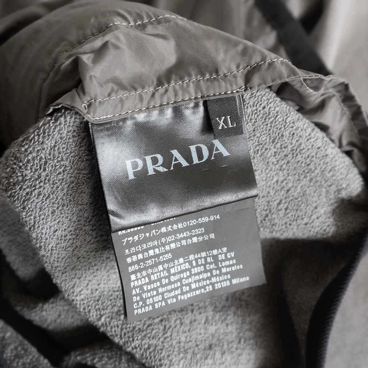 美品PRADA SPORTナイロン スウェット 切替 ジャケット XL プラダ 美品/アーカイブ】 PRADA SPORT【ナイロン スウェット 切替 ジャケット