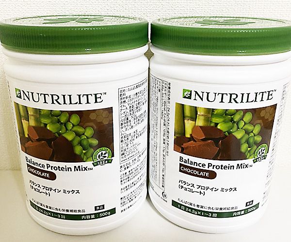 ◆2個セット 計1000g ◆アムウェイ ニュートリライト バランス プロテイン ミックス チョコレート 500g 期限2026年2月 AMWAY