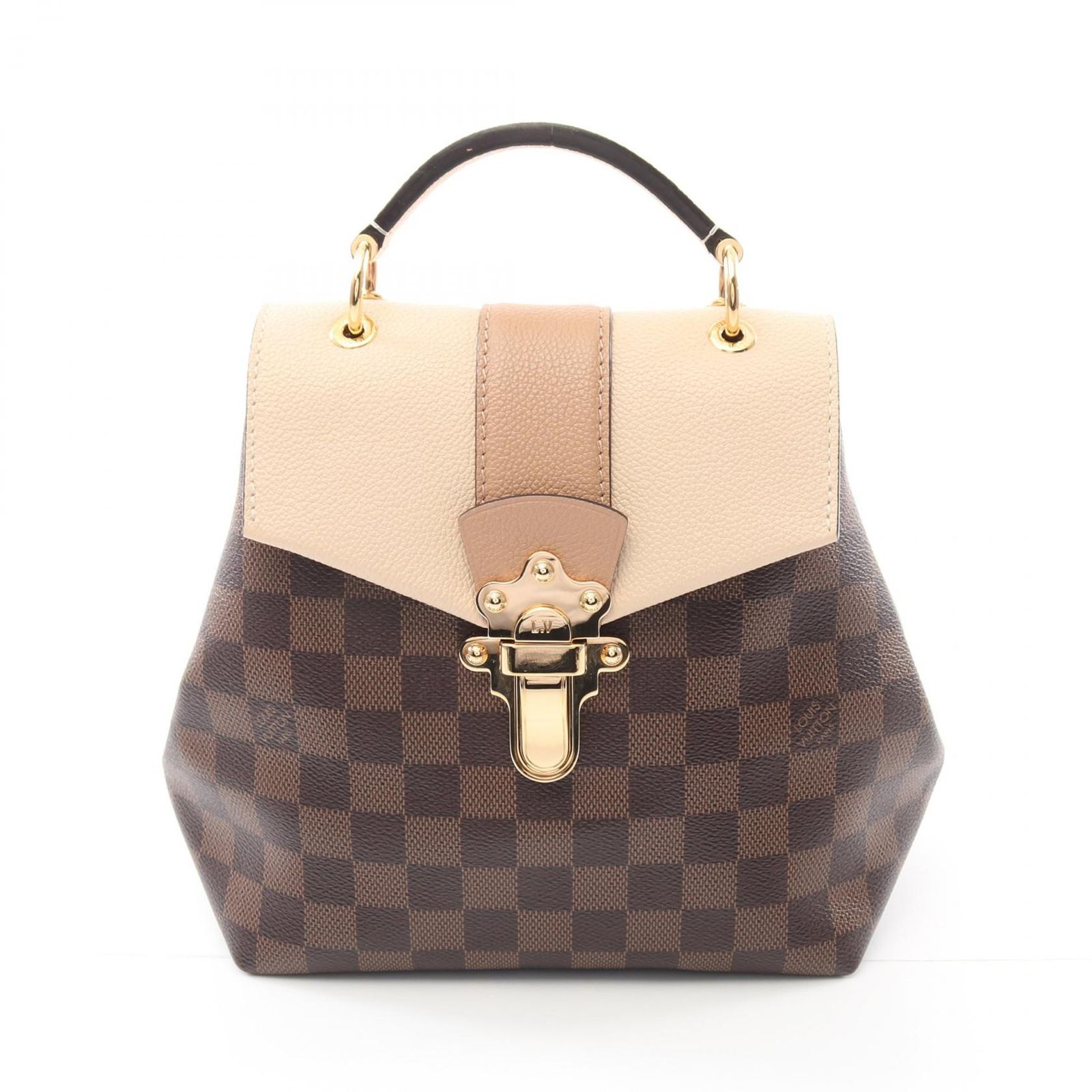 ルイ ヴィトン LOUIS VUITTON リュックサック バックパック クラプトン N42259 PVCコーティングキャンバス レザー クラプトン バックパック レディース Used A
