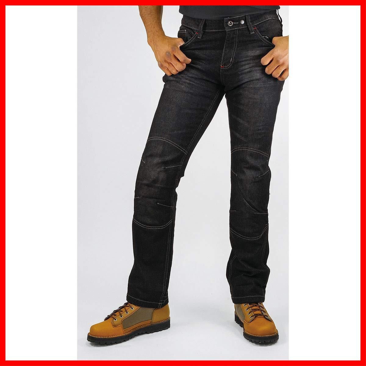 特売 コミネ KOMINE バイク用 ジーンズ ブラック L WJ-732R 春夏秋向け プロテクター CE規格レベル2 ストレッチ素材