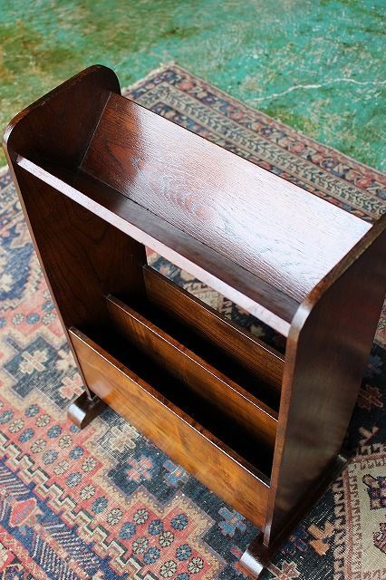 ☆送料無料☆イギリス アンティークマガジンラック 英国製 R-138