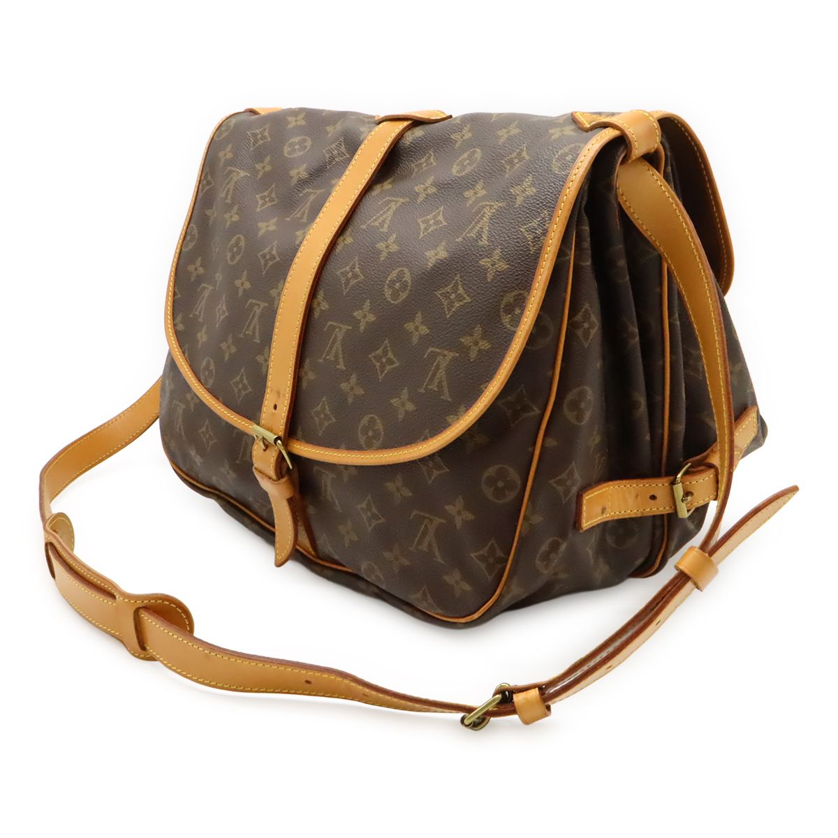 LOUIS VUITTON ルイ ヴィトン モノグラム ソミュール35 ショルダーバッグ メッセンジャーバッグ 斜め掛け M42254
