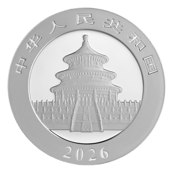 保証書・カプセル付き] 2026年 (新品) 中国「パンダ」純銀 30グラム