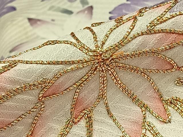 振袖　フルセット　駒刺繍　絞り　扇面草花文　金彩　正絹 振袖 フルセット 駒刺繍 絞り 扇面草花文 金彩 正絹