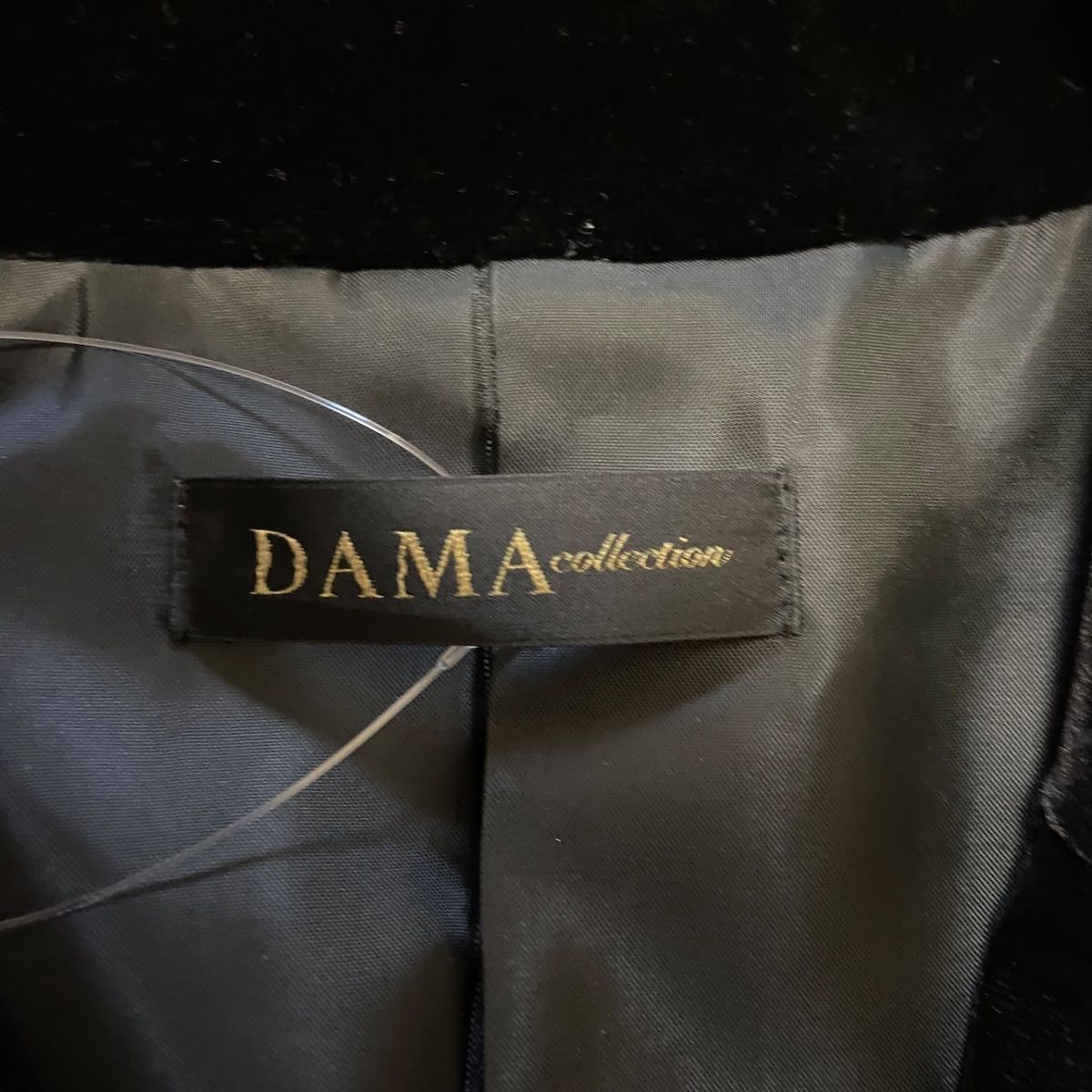 DAMAcollection(ダーマコレクション) ジャケット サイズ11AR M レディース - 黒 長袖/ベロア/秋/冬