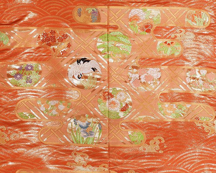 色打掛 正絹 吉祥 四季花丸 打掛 花嫁衣裳 婚礼 中古 リサイクル