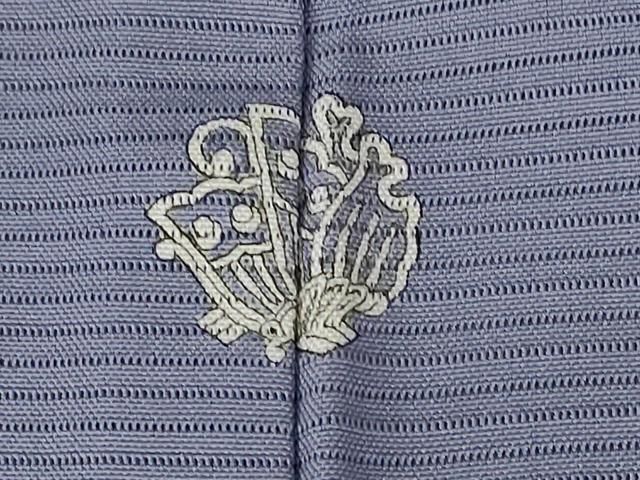 平和屋着物○上質な色無地 草花地紋 山鳩色 正絹 逸品 AABB6412zg 平和