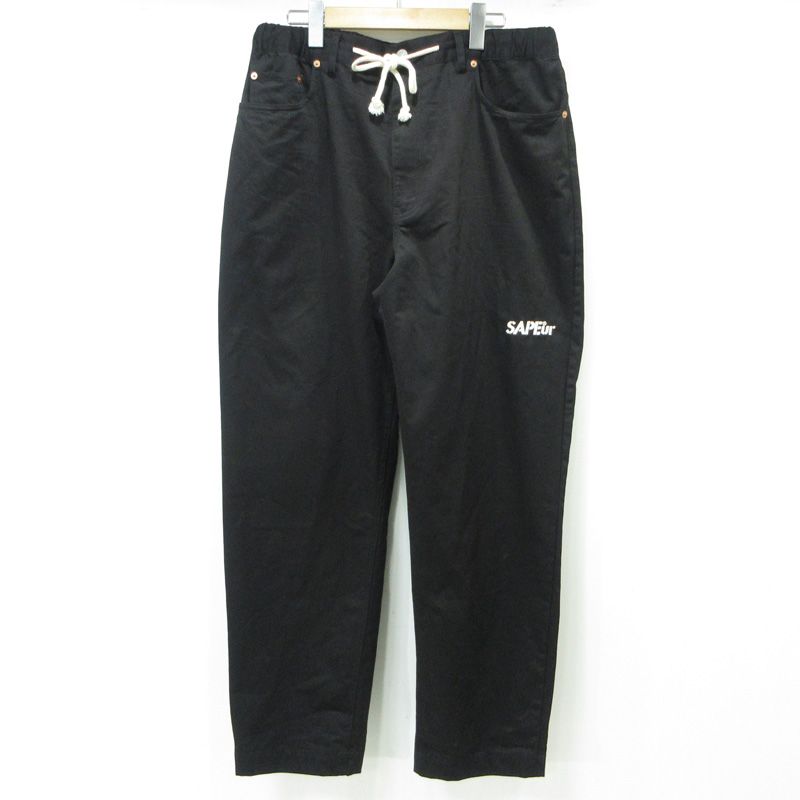 三重本店 SAPEur | サプール ロゴ刺繍イージーパンツ ブラック サイズ L 107