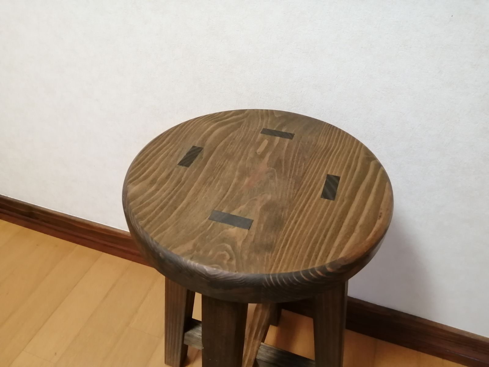 榎材スツール高さ52cm丸椅子stool