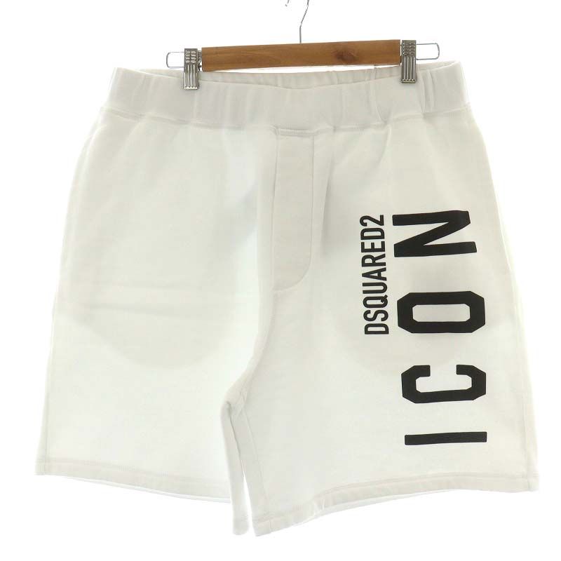 ディースクエアード DSQUARED2 ICON Relax Shorts ショートパンツ ハーフパンツ ロゴ XL 白 ホワイト S79MU0029 /AN25 GY29