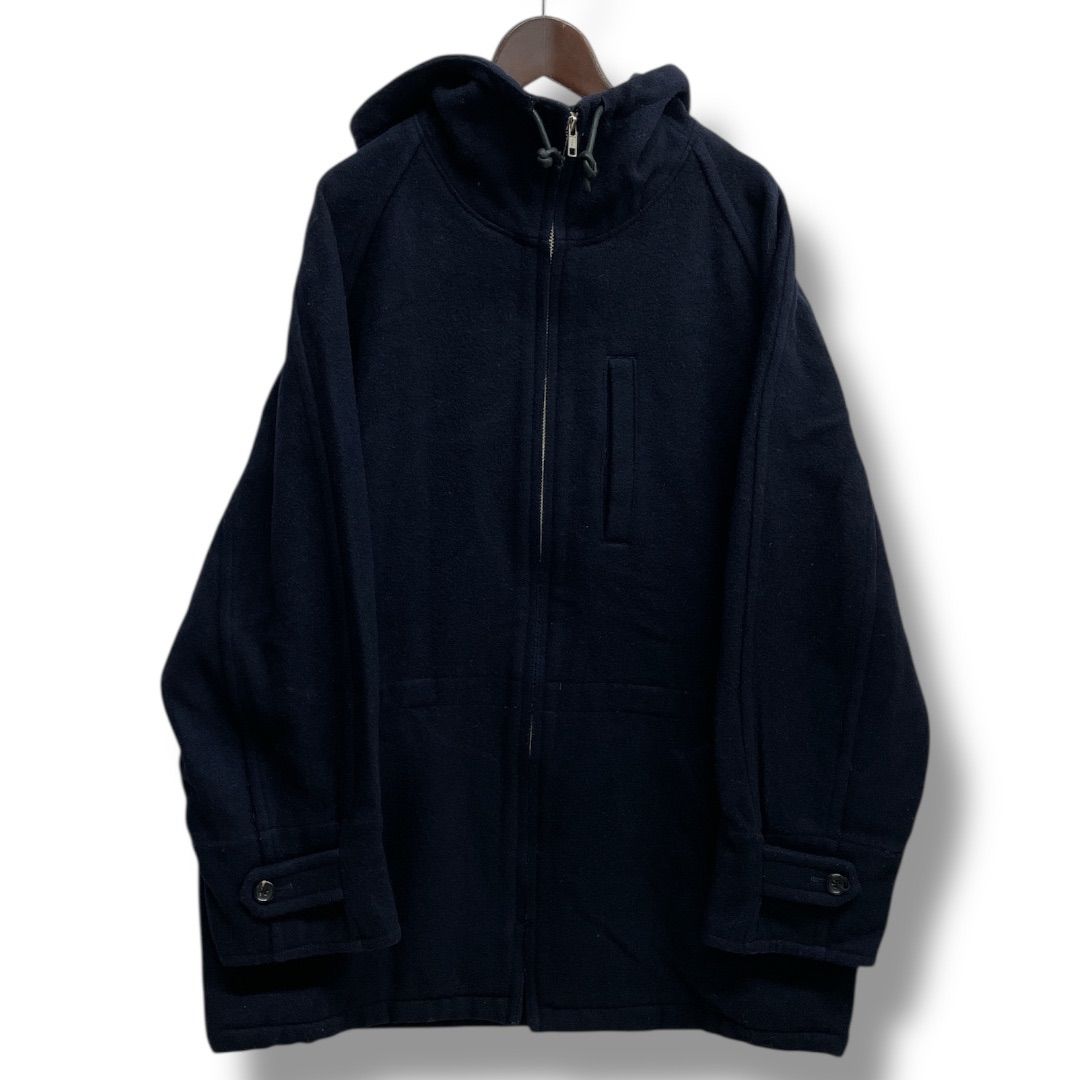 COMME des GARCONS HOMME コムデギャルソンオム AD1993 ウールコート フーディー コート アウター 90s アーカイブ ビンテージ ネイビー 紺 サイズM メンズ 冬 ゴーゴー古着久喜倉庫店 No.140H